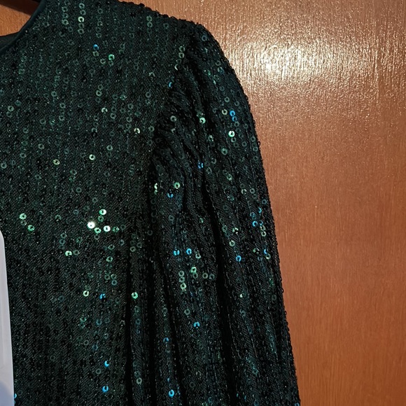ANTHROPOLOGIE- Wine coloured sequins shirt by “Flat white - Picture 10 of 11